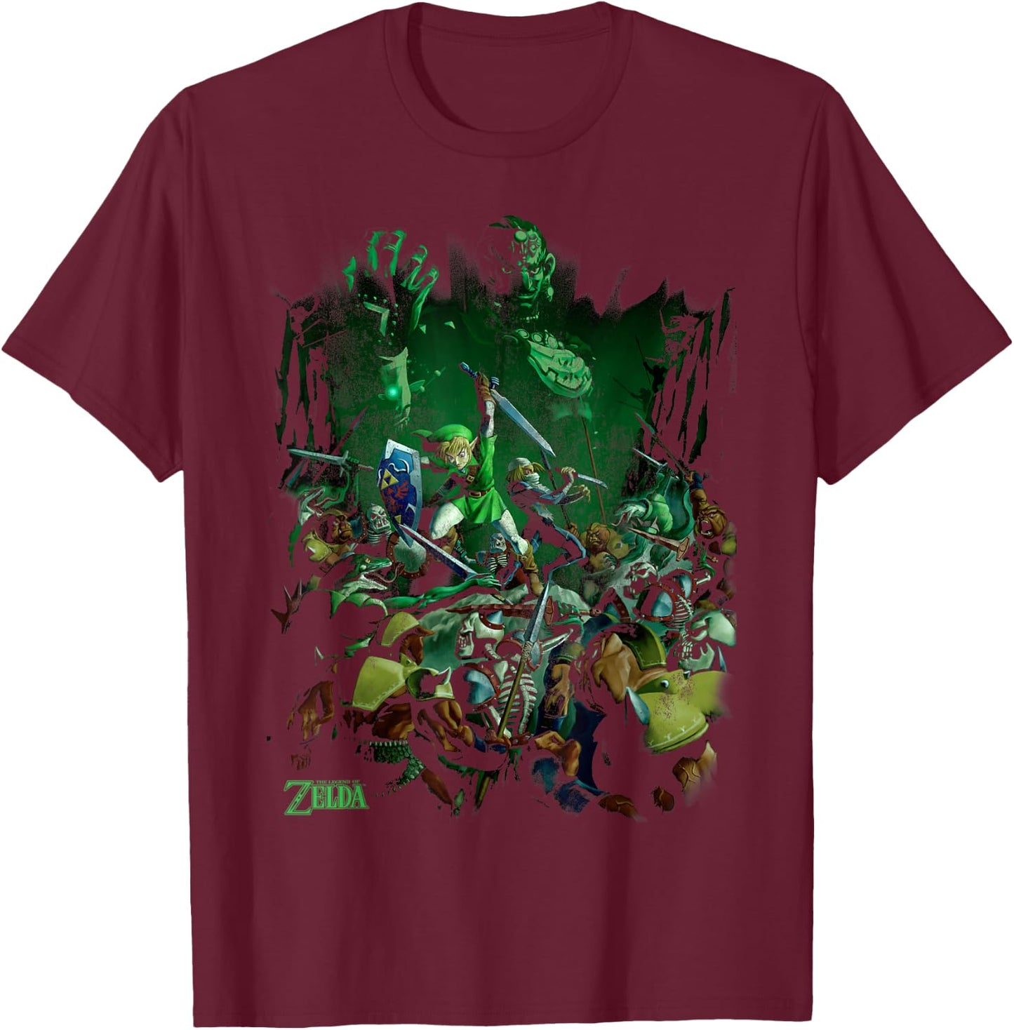 Nintendo Zelda Ganondorf's Final Battle Graphic T-Shirt - T-Shirt | Maroon
