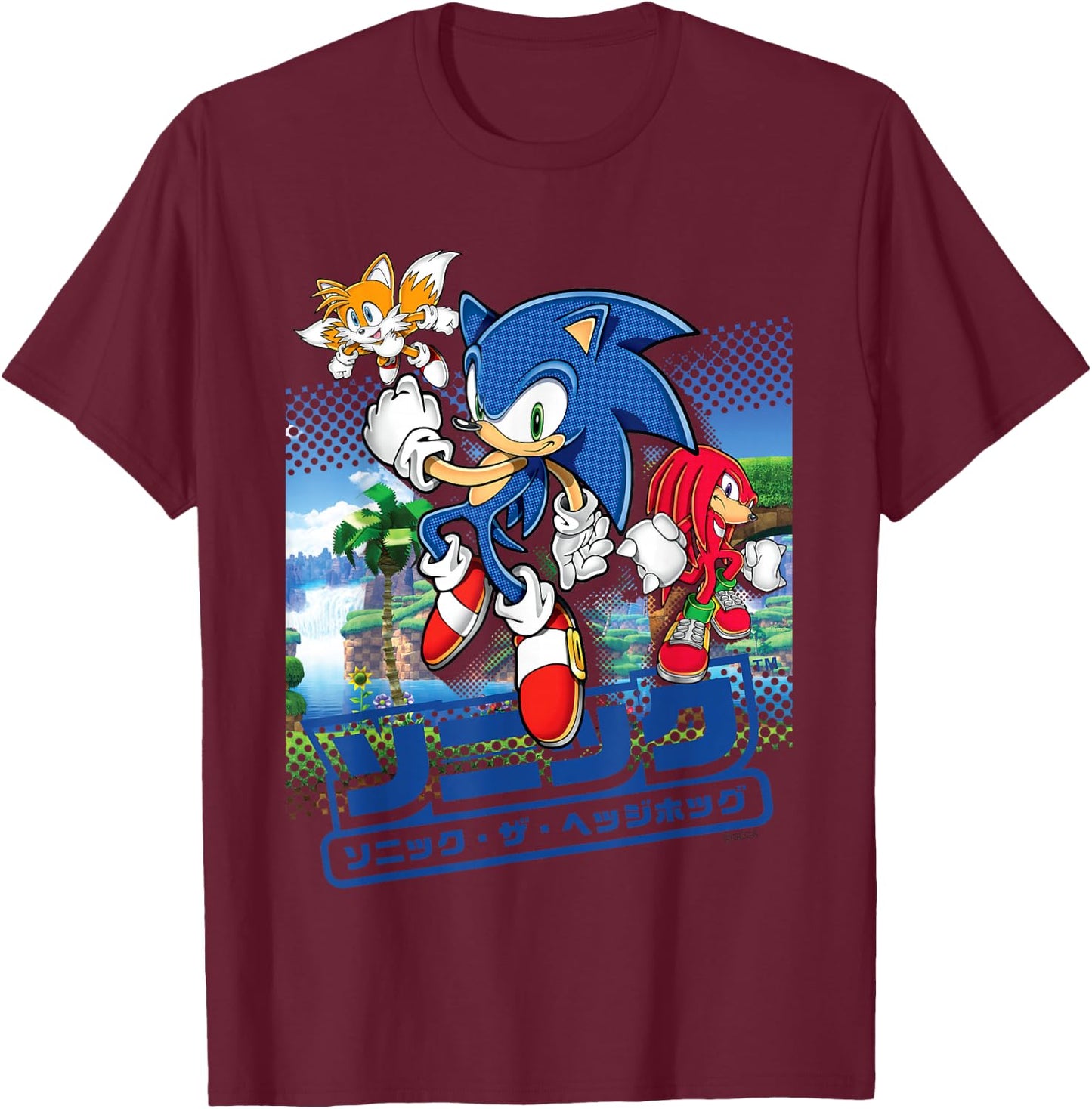 Sonic The Hedgehog - Sonic & Friends T-Shirt - T-Shirt | Maroon