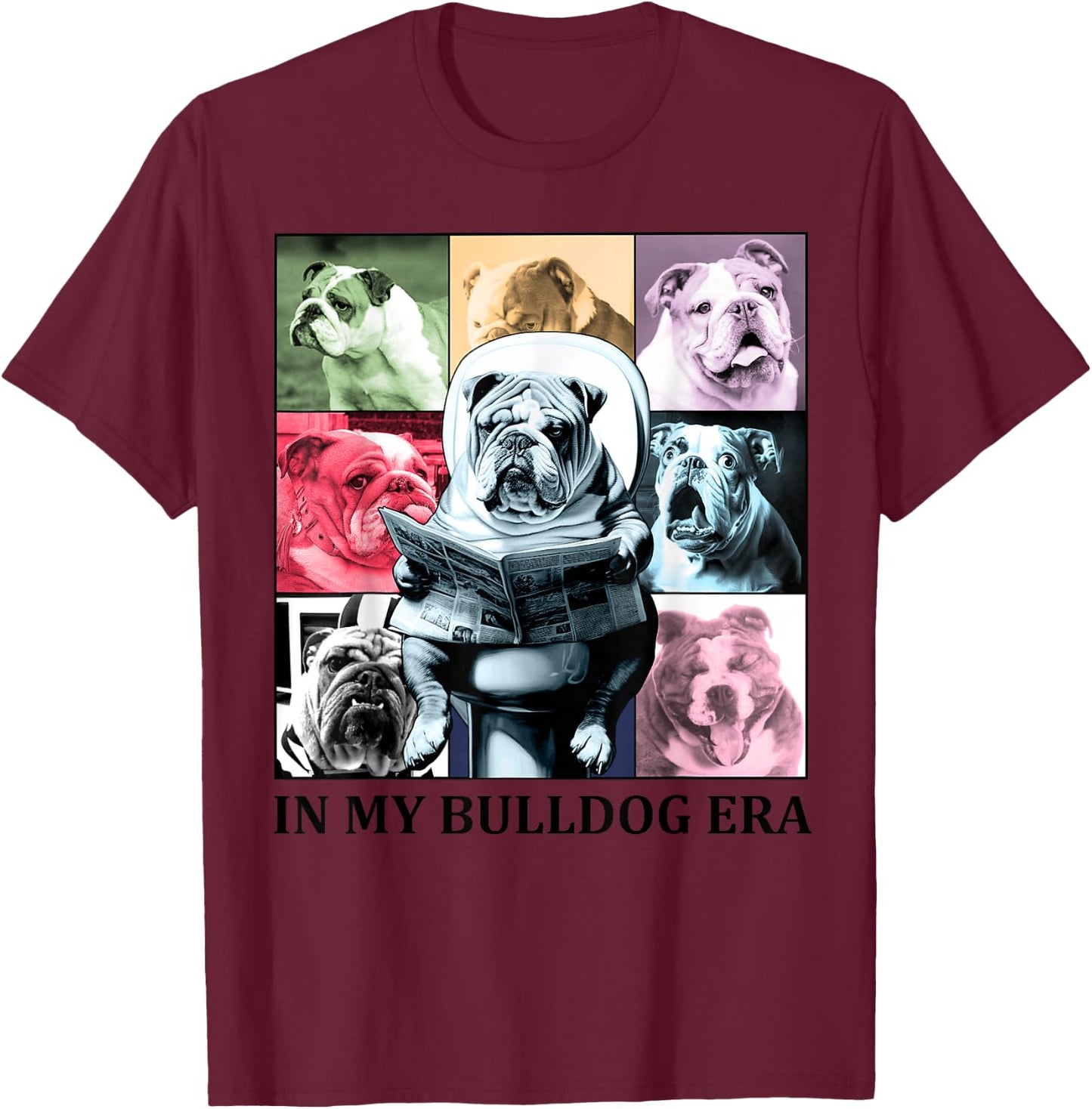 In My Bulldogs Era for Bulldog Mascot Sports Fan Men Women T-Shirt - T-Shirt | Maroon