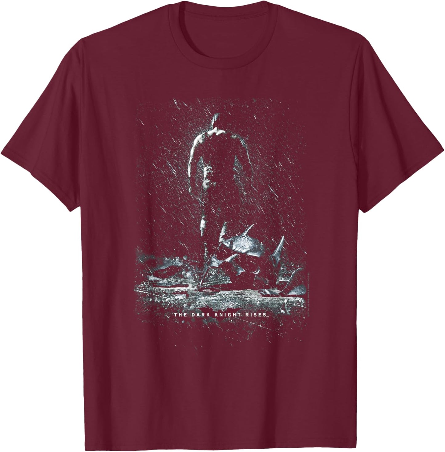Batman Dark Knight Rises Bane Rain Poster Small T-Shirt - T-Shirt | Maroon