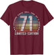 71 Year Old Gifts Vintage 1954 Limited Edition 71st Birthday T-Shirt - T-Shirt | Maroon