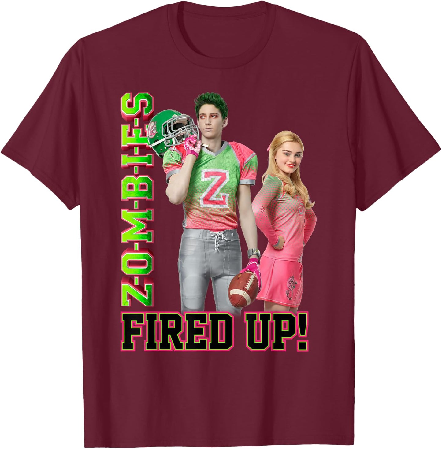 Disney - Zombies Fired up T-Shirt - T-Shirt | Maroon