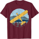 Cub Light Airplane Vintage Retro Bushflying Pilot T-Shirt - T-Shirt | Maroon