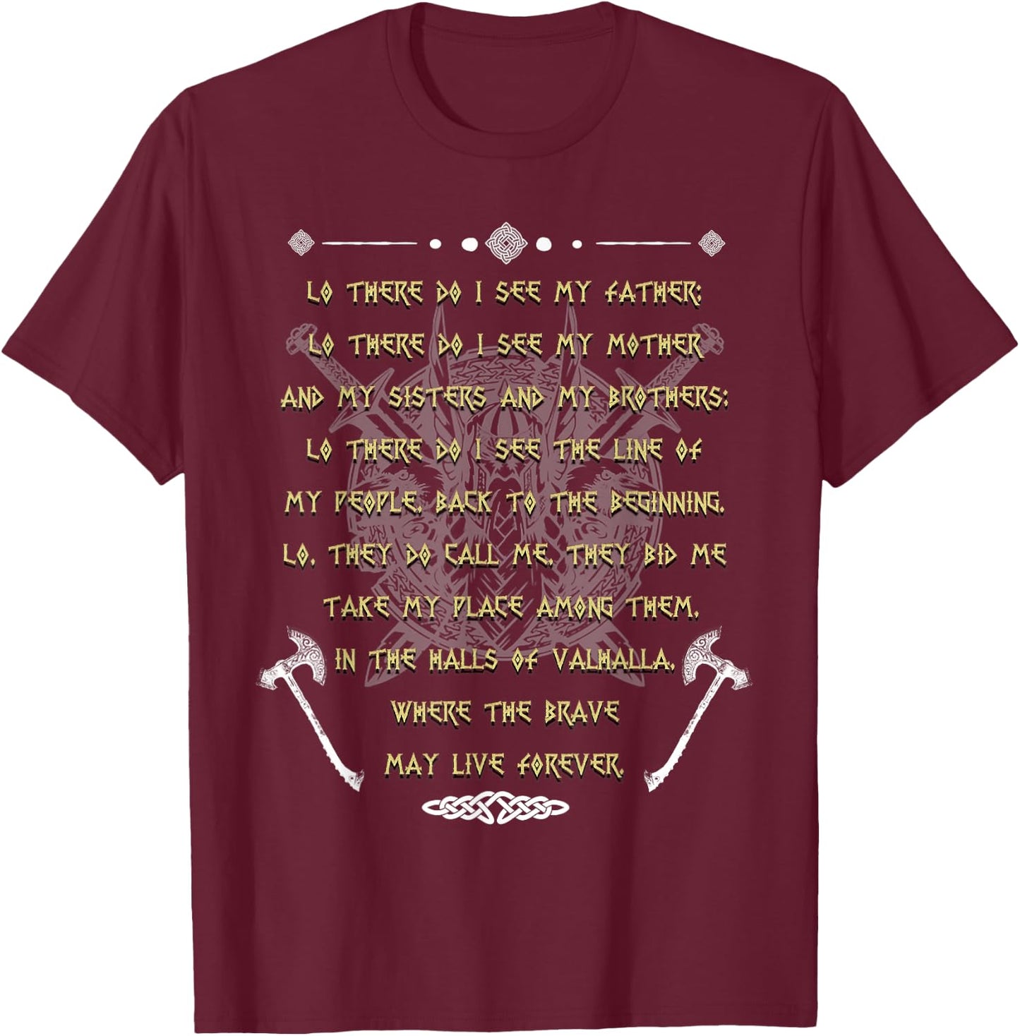 Viking Prayer Before the Battle Vikings Warriors T-Shirt - T-Shirt | Maroon