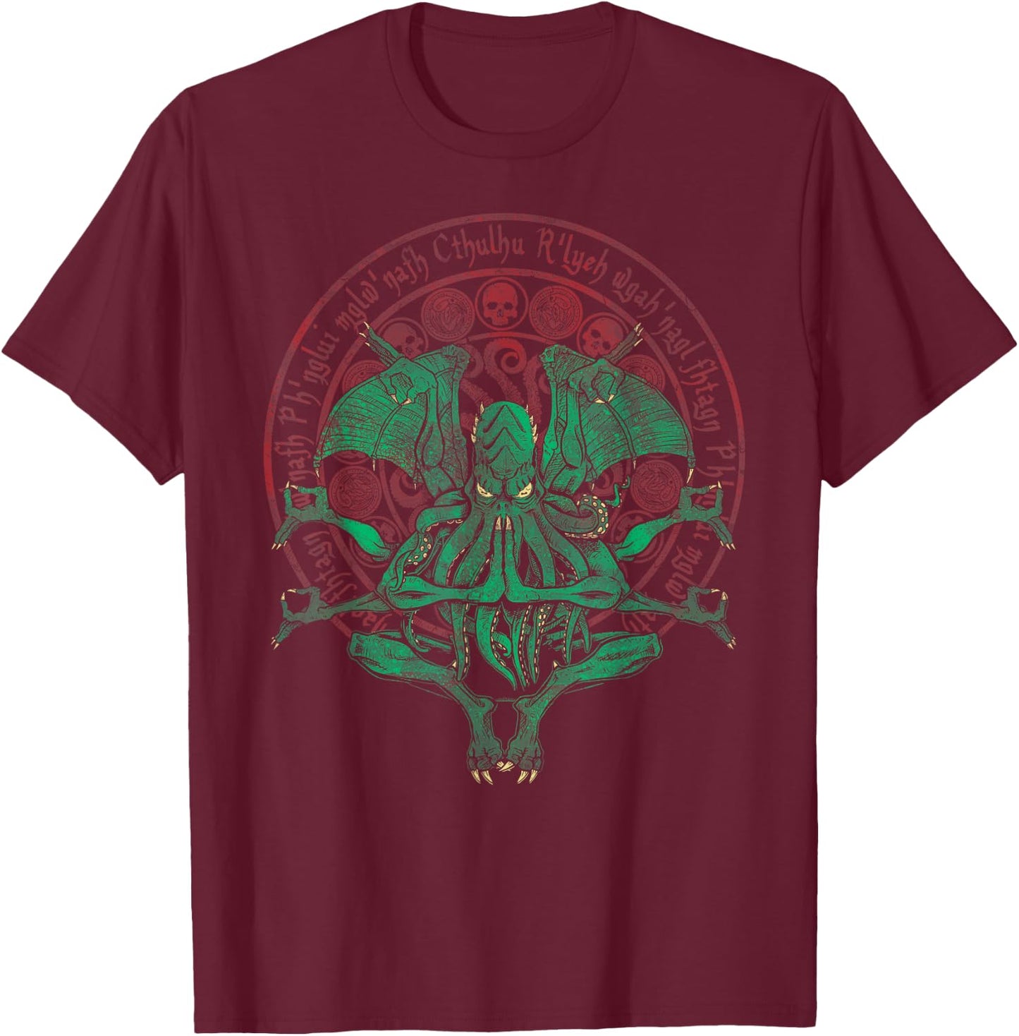 The Idol Cthulhu T-Shirt - T-Shirt | Maroon