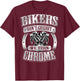 Skull Bikers Don't Go Grey Turn Chrome Birthday Shirt Men T-Shirt - T-Shirt | Maroon