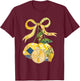 Summer Vacation Lemon Patchwork Coquette Bow Hawaii Beach T-Shirt - T-Shirt | Maroon