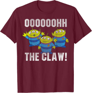 Disney Pixar Toy Story Alien Oooooh The Claw Distressed T-Shirt - T-Shirt | Maroon