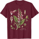 Foxglove Digitalis Purpurea Vintage Botanical T-Shirt - T-Shirt | Maroon
