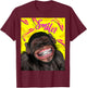 Smile! Smiling chimpanzee with braces Funny Humor T-Shirt - T-Shirt | Maroon