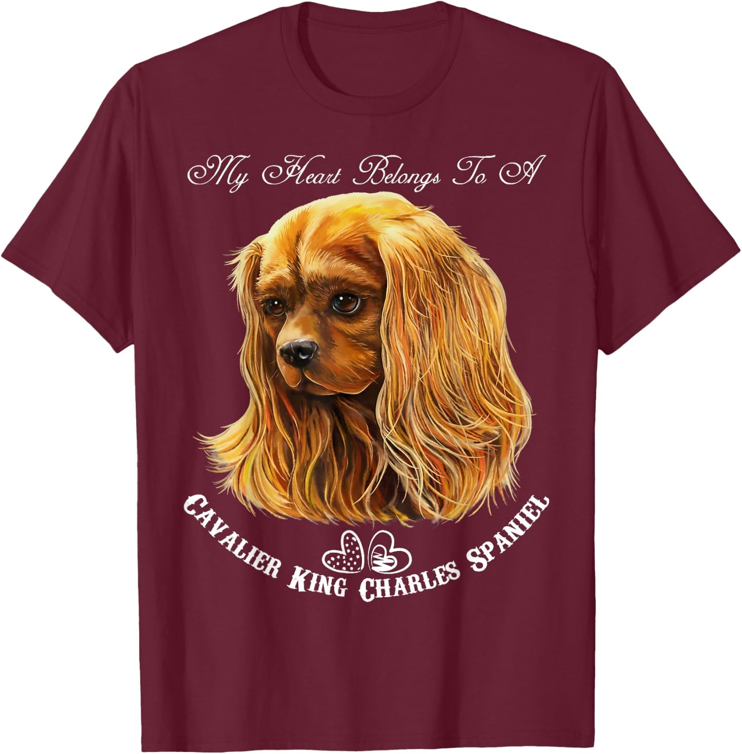 Cavalier King Charles Spaniel Ruby T-Shirt - T-Shirt | Maroon