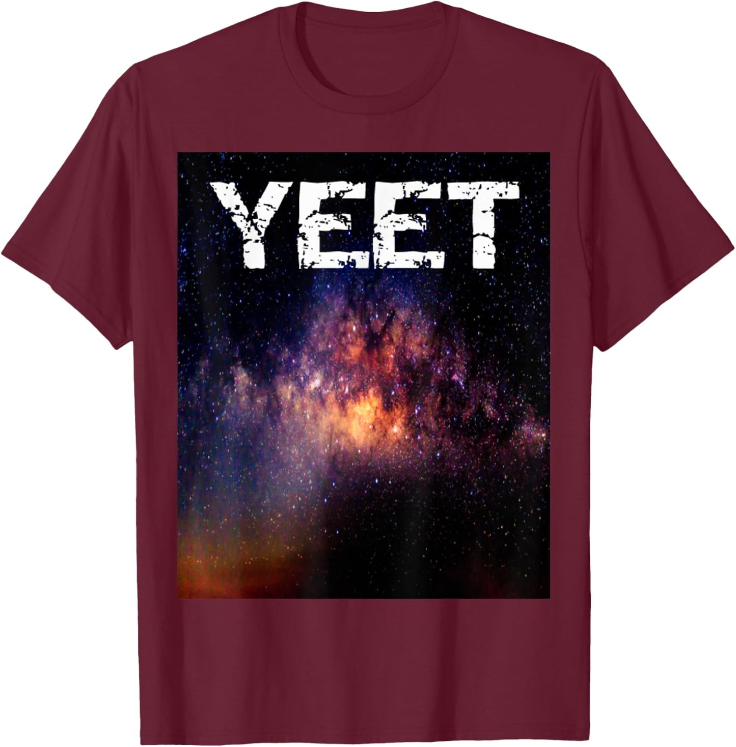 Yeet yeet! Galaxy YEET Shirt Meme Blue Galaxy Gift T-Shirt - T-Shirt | Maroon