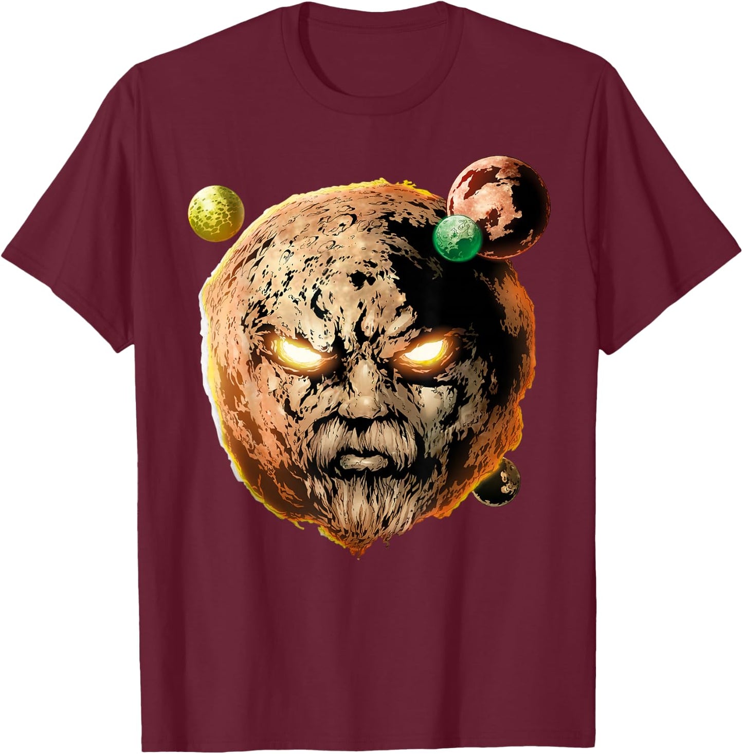 Marvel Ego The Living Planet In Orbit Graphic T-Shirt - T-Shirt | Maroon