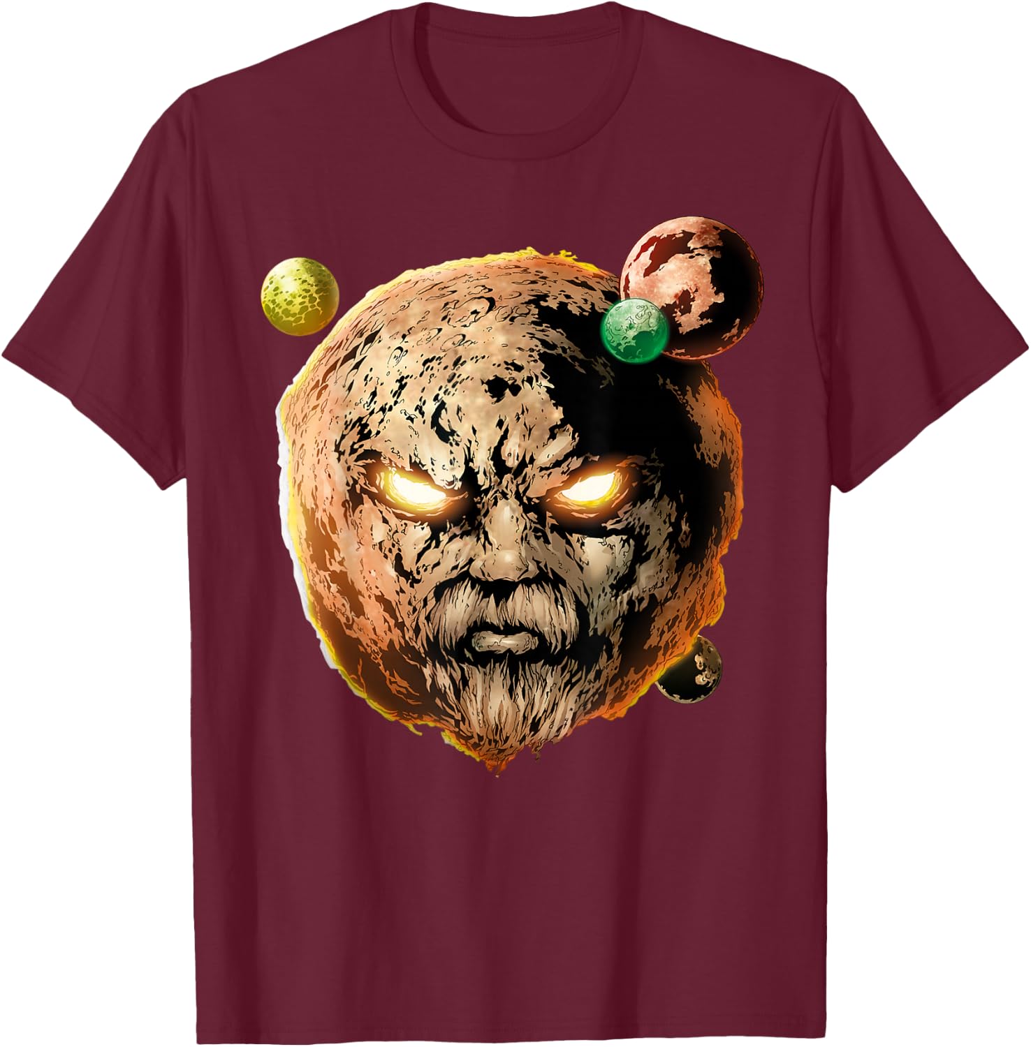 Marvel Ego The Living Planet In Orbit Graphic T-Shirt - T-Shirt | Maroon