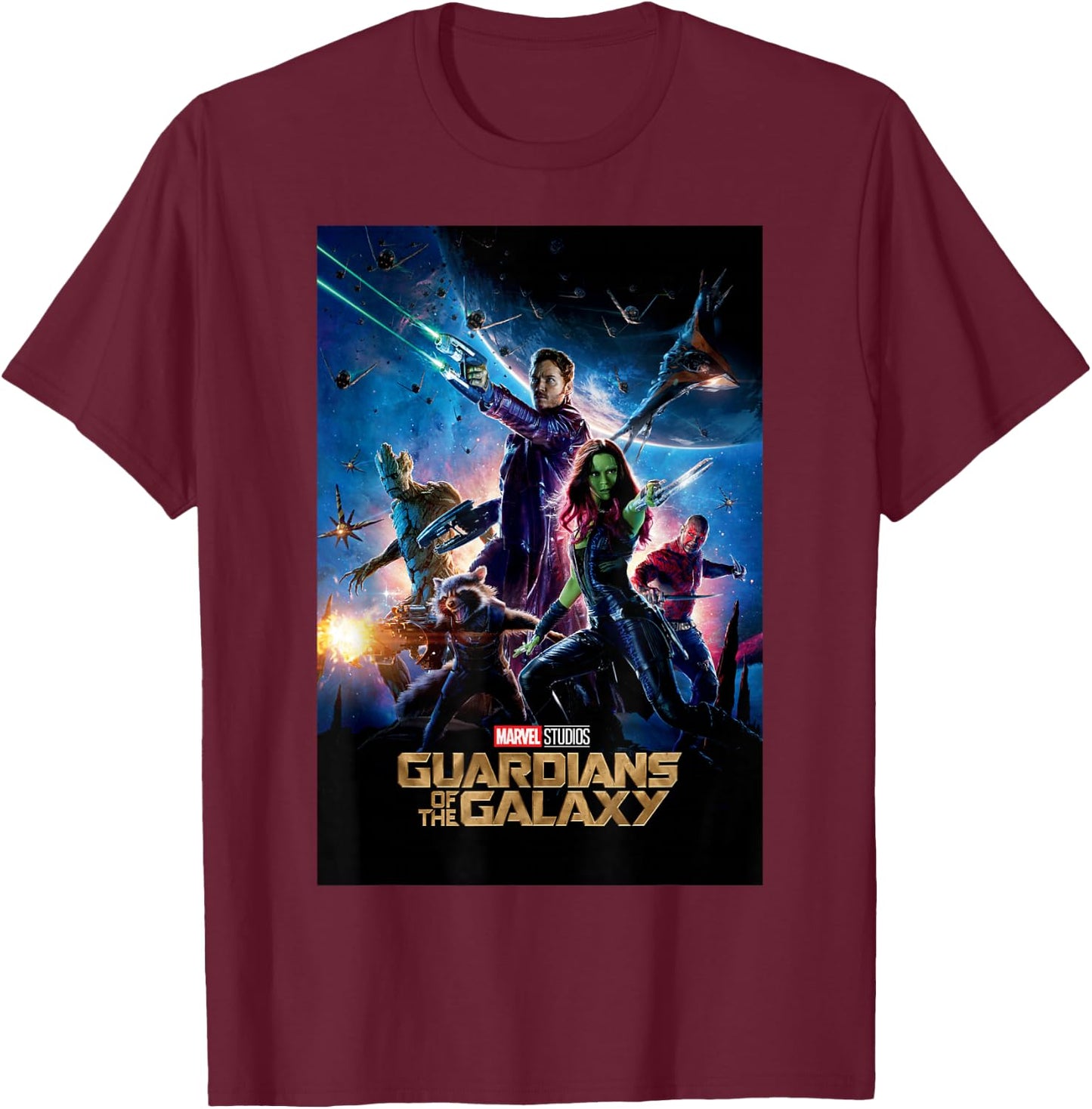 Marvel Studios Guardians of The Galaxy Movie Small T-Shirt - T-Shirt | Maroon