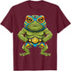 Lucha Libre Frog Mexican Wrestling mask for Kids Men Women T-Shirt - T-Shirt | Maroon
