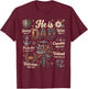 Fathers Day Christian Dad Bible Verse T-Shirt - T-Shirt | Maroon