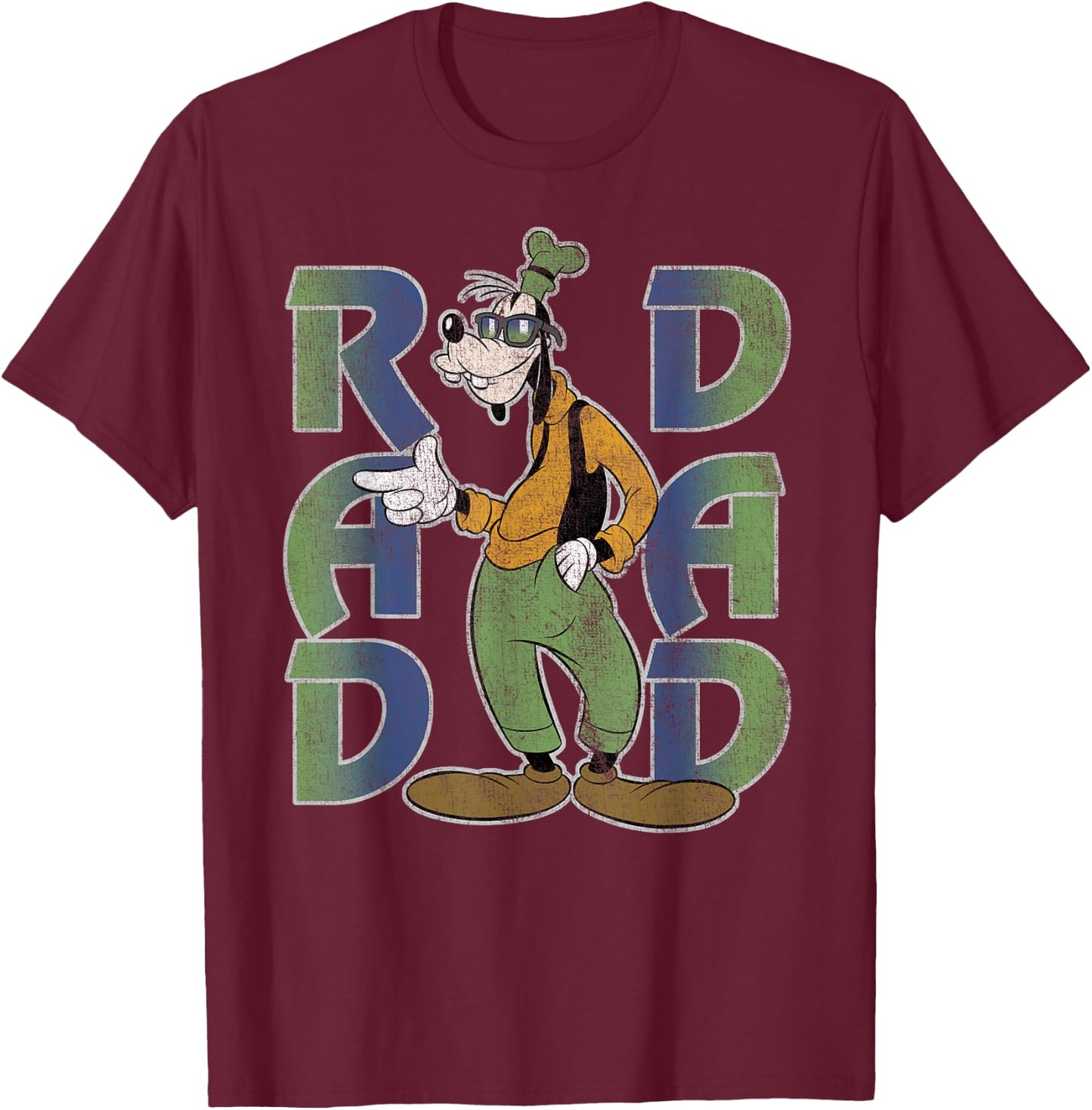 Disney Goofy Rad Dad T-Shirt - T-Shirt | Maroon