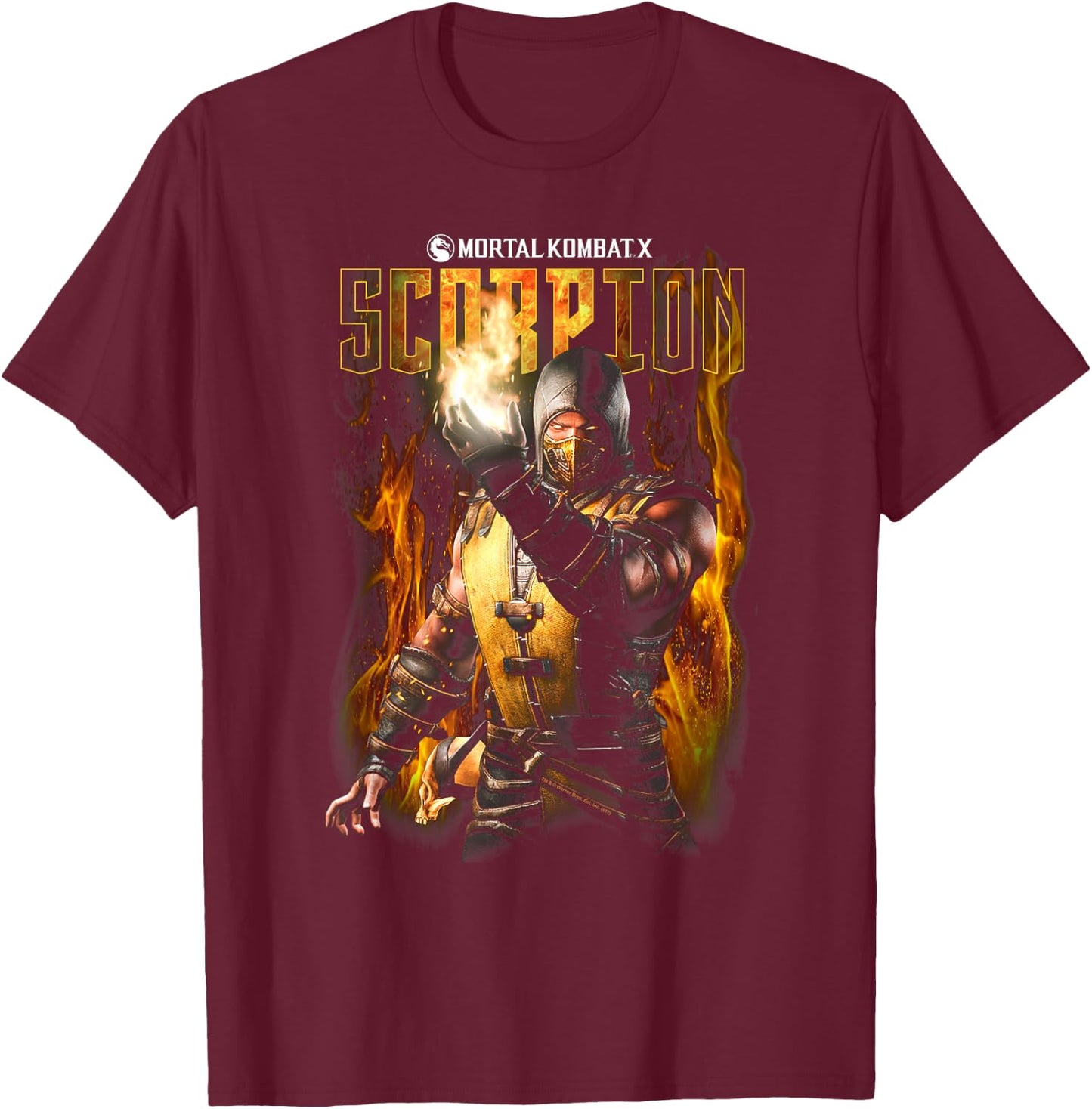 Mortal Kombat X Scorpion T-Shirt - T-Shirt | Maroon