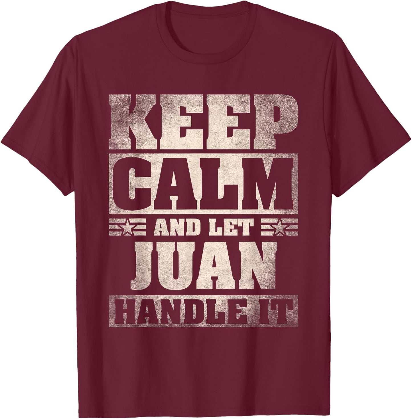 Juan Name Shirt Personalized Juan First Name T-Shirt - T-Shirt | Maroon
