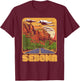 Retro Sedona Arizona Vintage Road Trip Outdoors Graphic T-Shirt - T-Shirt | Maroon