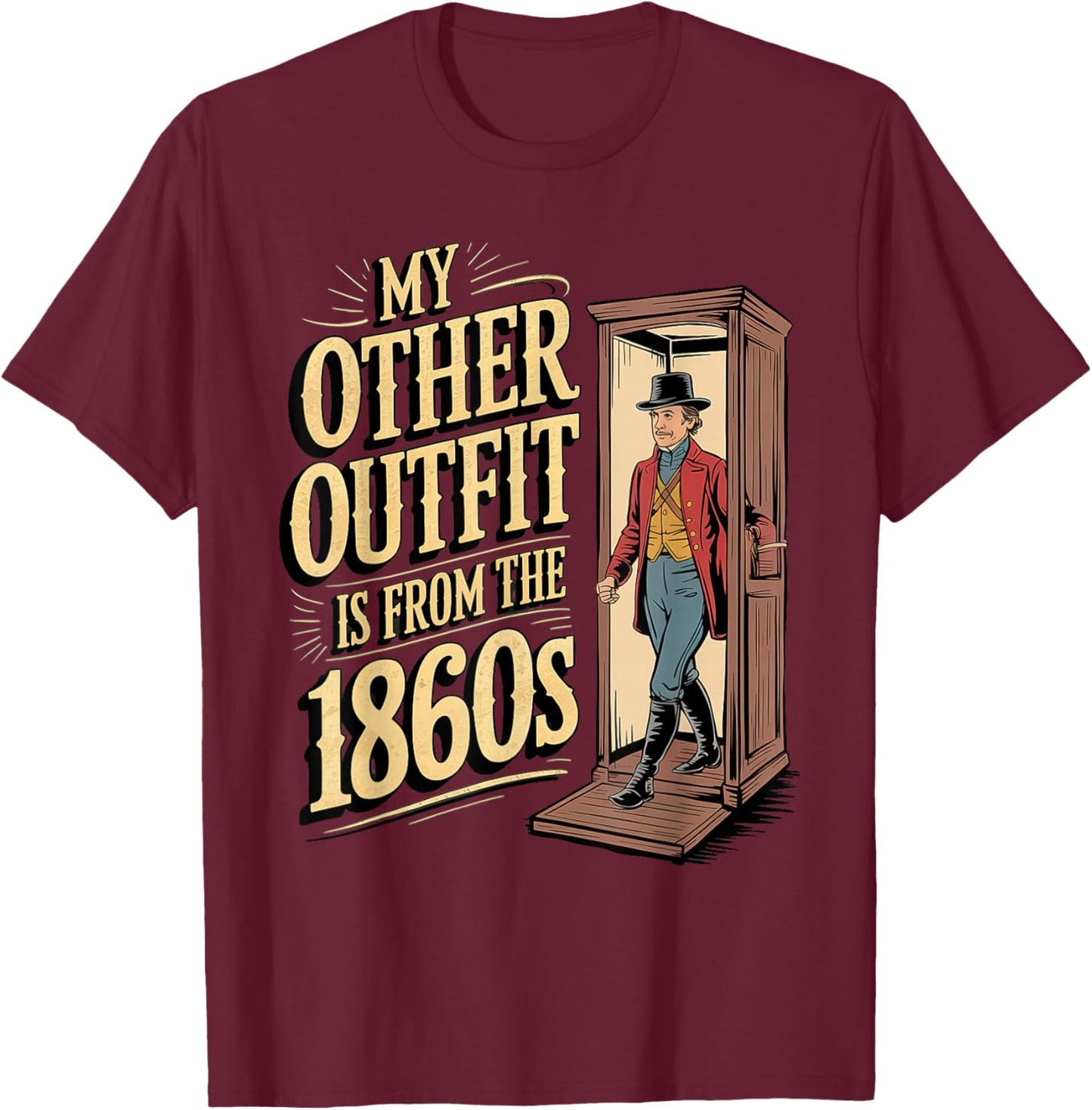 Civil War Reenactment Uniforms for History Enthusiasts T-Shirt - T-Shirt | Maroon