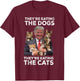Trump '24 They're Eating The Dogs Cats, Trump 2024 T-Shirt - T-Shirt | Maroon