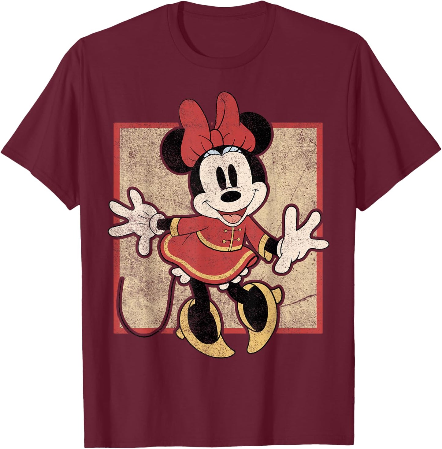 Disney Mickey and Friends Lunar New Year Minnie Vintage T-Shirt - T-Shirt | Maroon