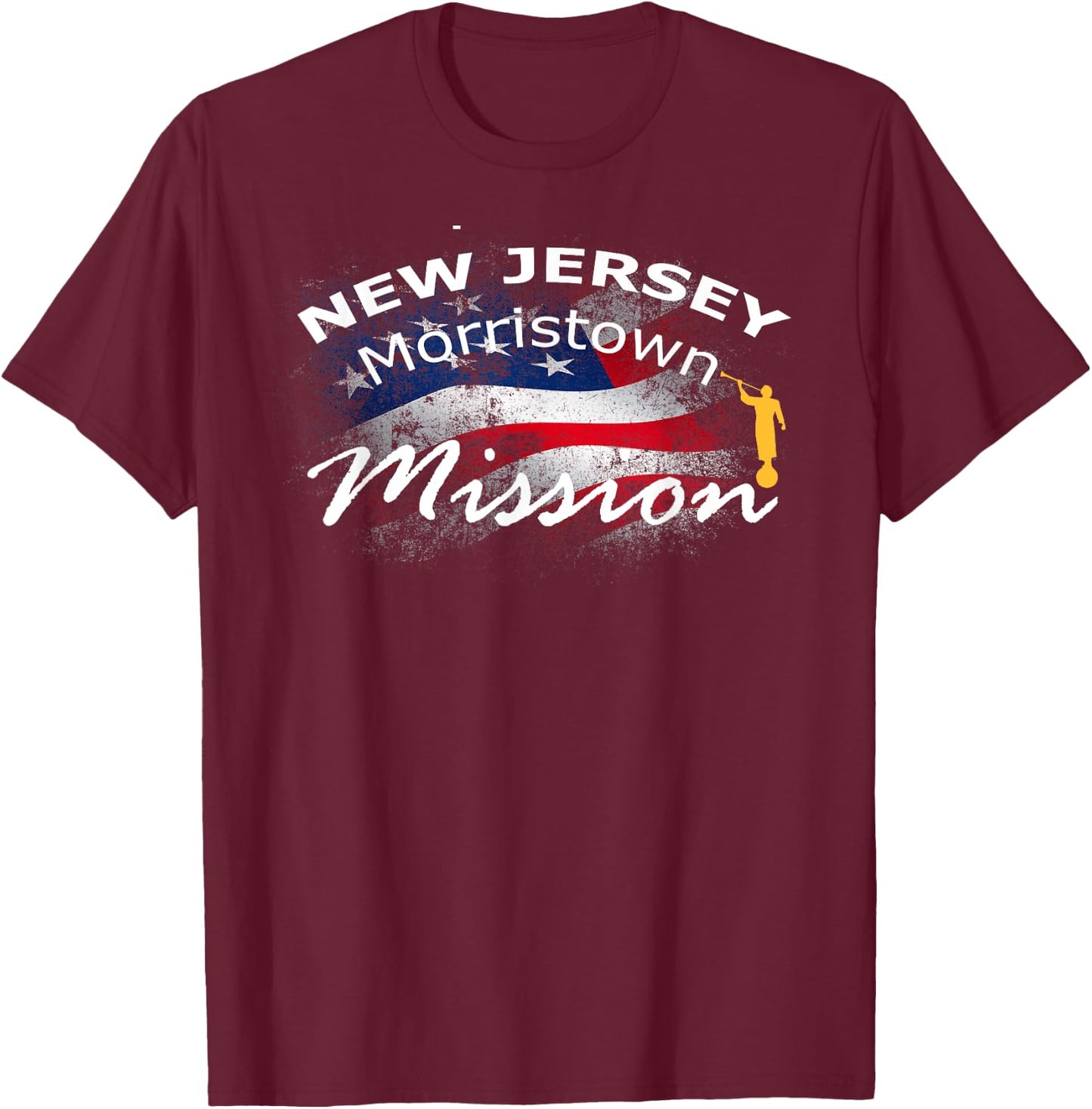 New Jersey Morristown Mormon LDS Mission Missionary Gift T-Shirt - T-Shirt | Maroon