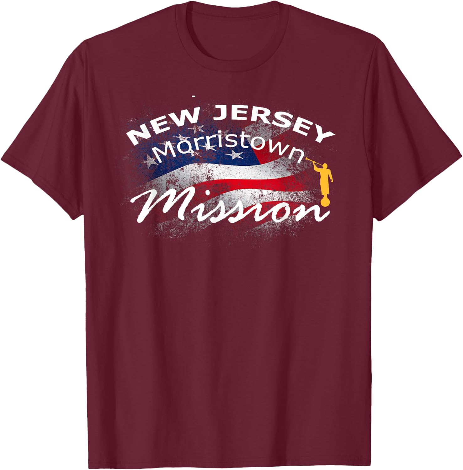 New Jersey Morristown Mormon LDS Mission Missionary Gift T-Shirt - T-Shirt | Maroon