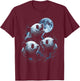 Howling At The Moon Panda Cub T-Shirt - T-Shirt | Maroon