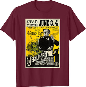 Dr. Jekyll and Mr. Hyde movie poster T-Shirt - T-Shirt | Maroon