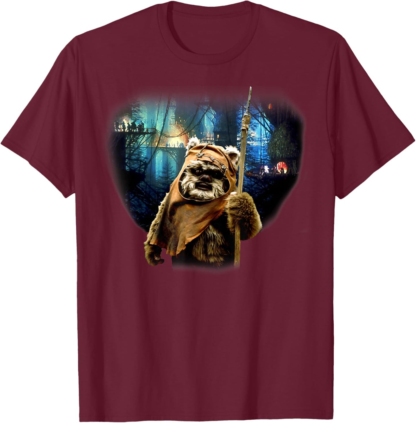 Star Wars Ewok Battle of Endor Vintage Poster T-Shirt - T-Shirt | Maroon