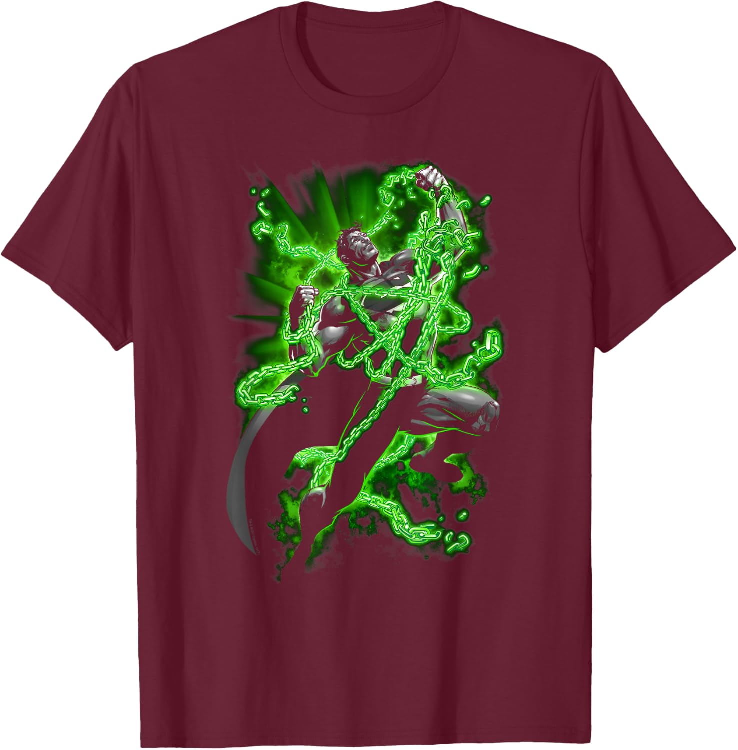 Superman Kryptonite Chains T-Shirt - T-Shirt | Maroon