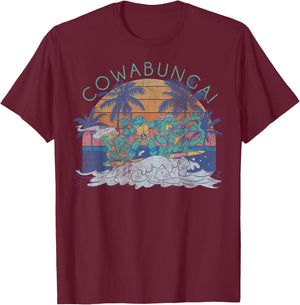 Teenage Mutant Ninja Turtles Vintage Cowabunga T-Shirt - T-Shirt | Maroon