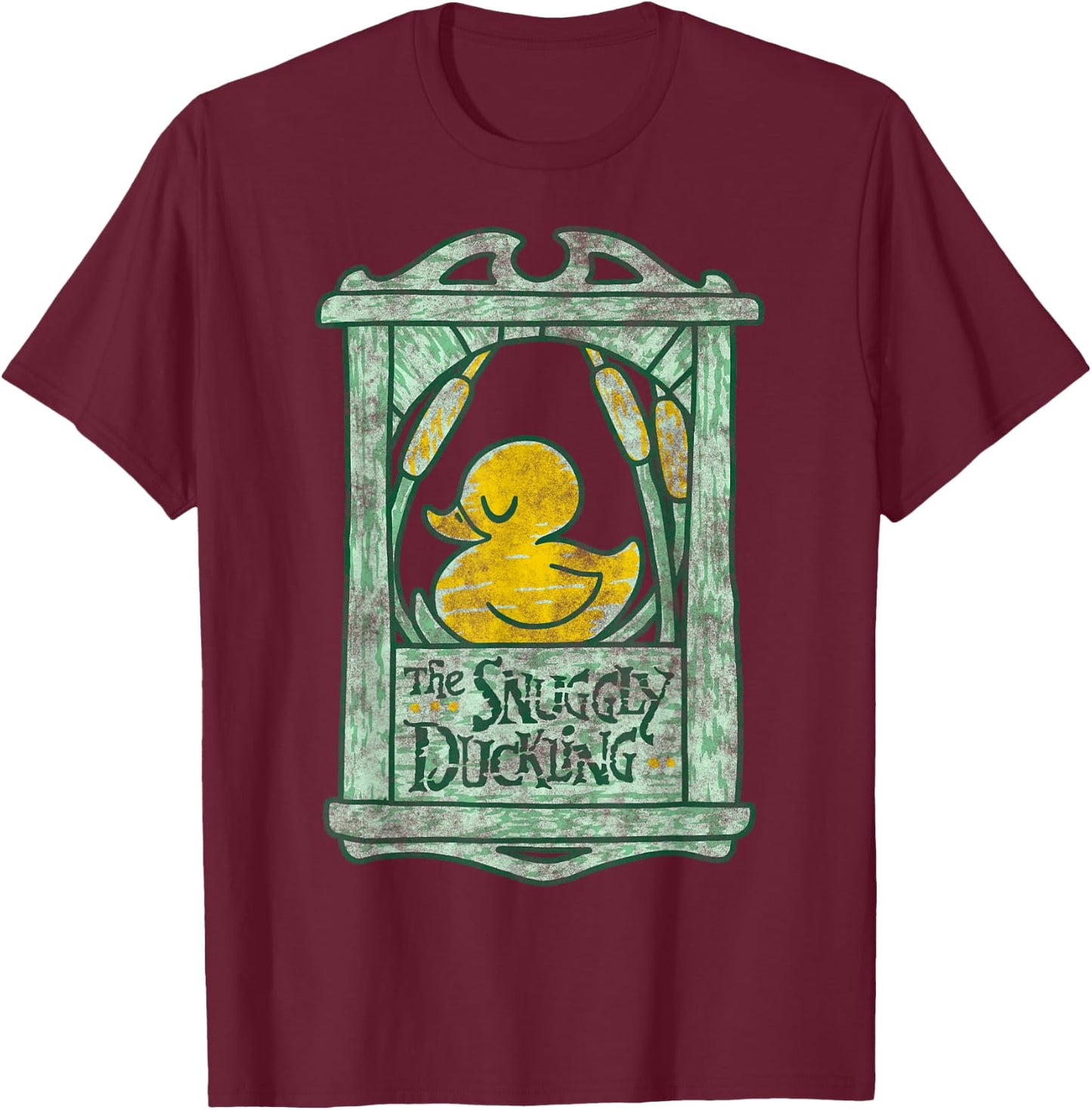 Disney Tangled The Snuggly Duckling Vintage Sign T-Shirt - T-Shirt | Maroon