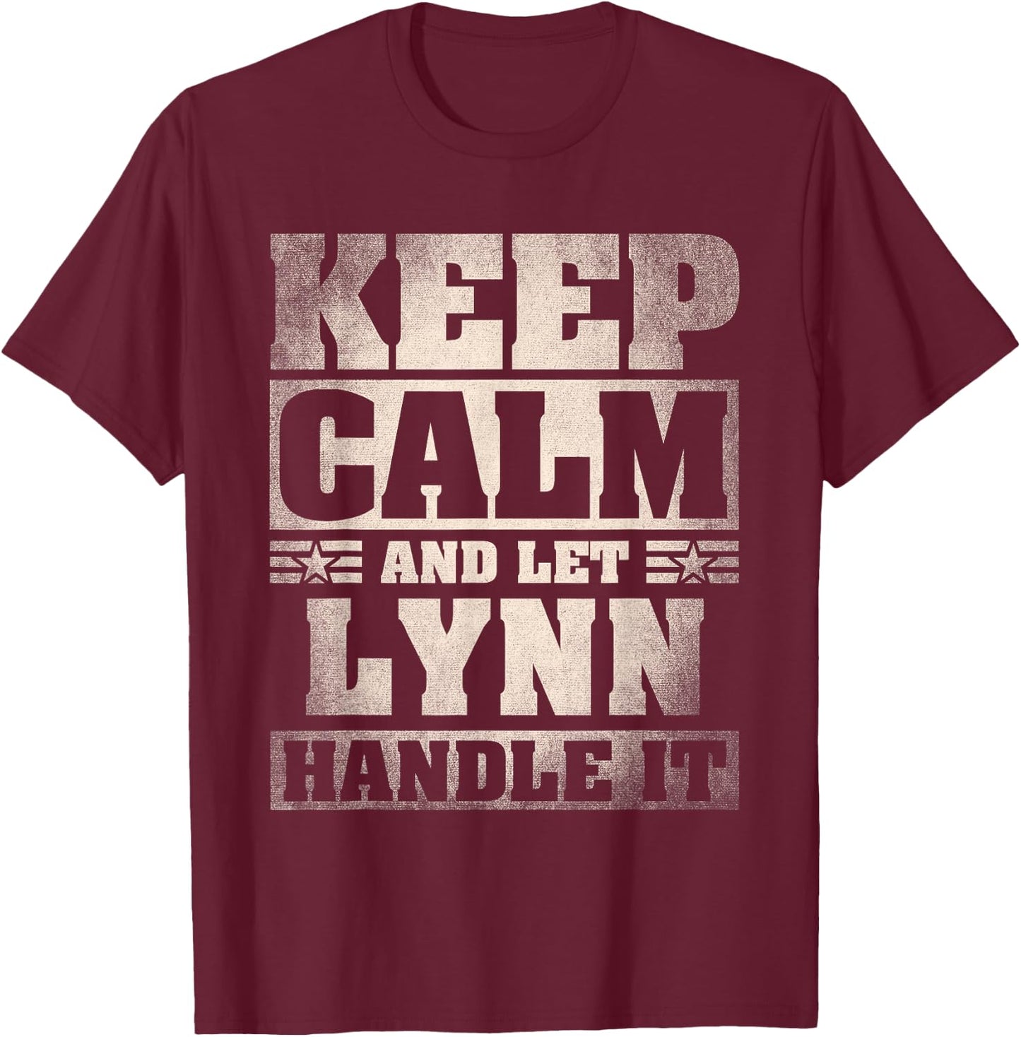 Lynn Name Shirt Personalized Lynn First Name T-Shirt - T-Shirt | Maroon