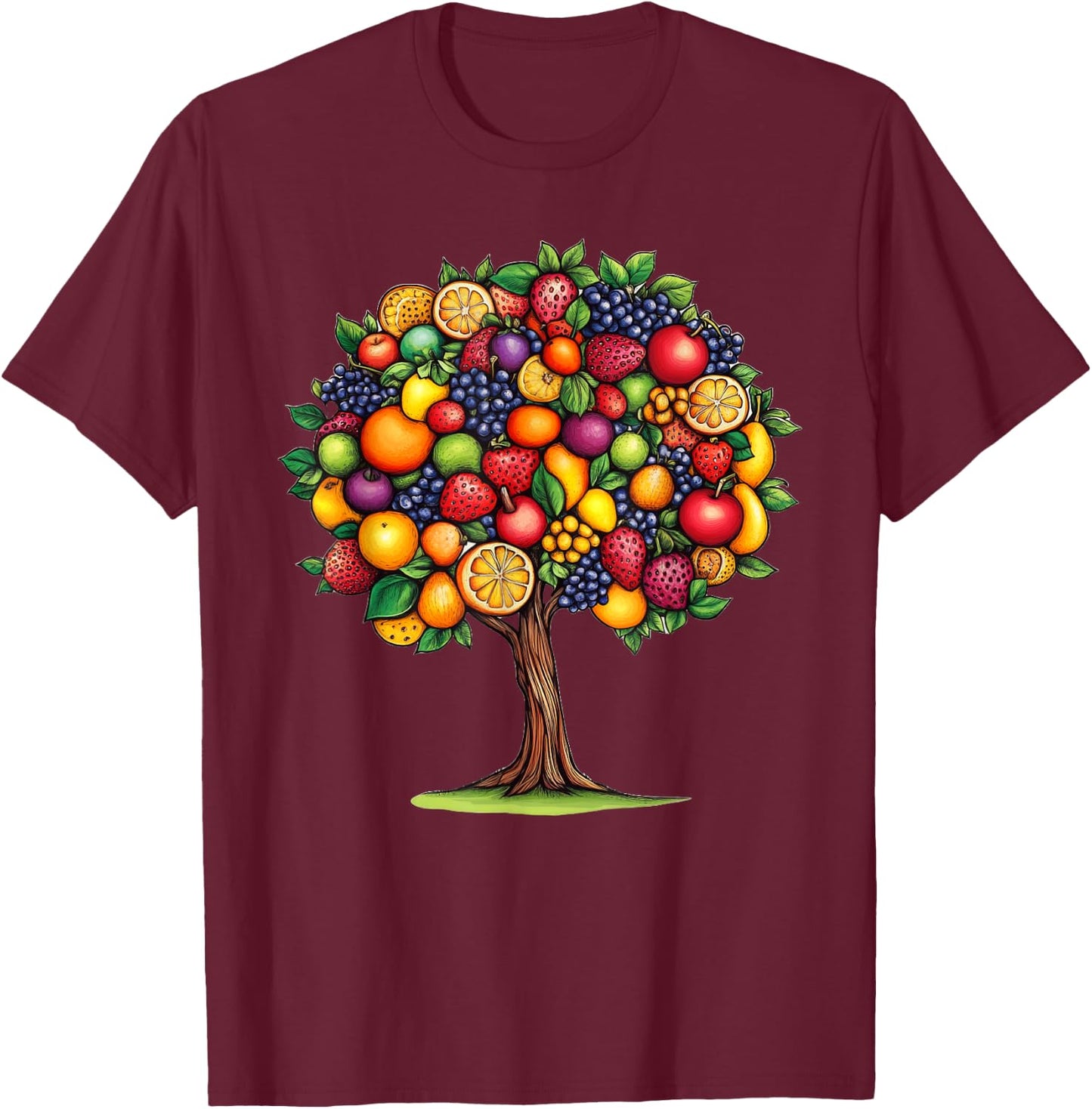 Fruits Tree Nature Fruit Lover T-Shirt - T-Shirt | Maroon