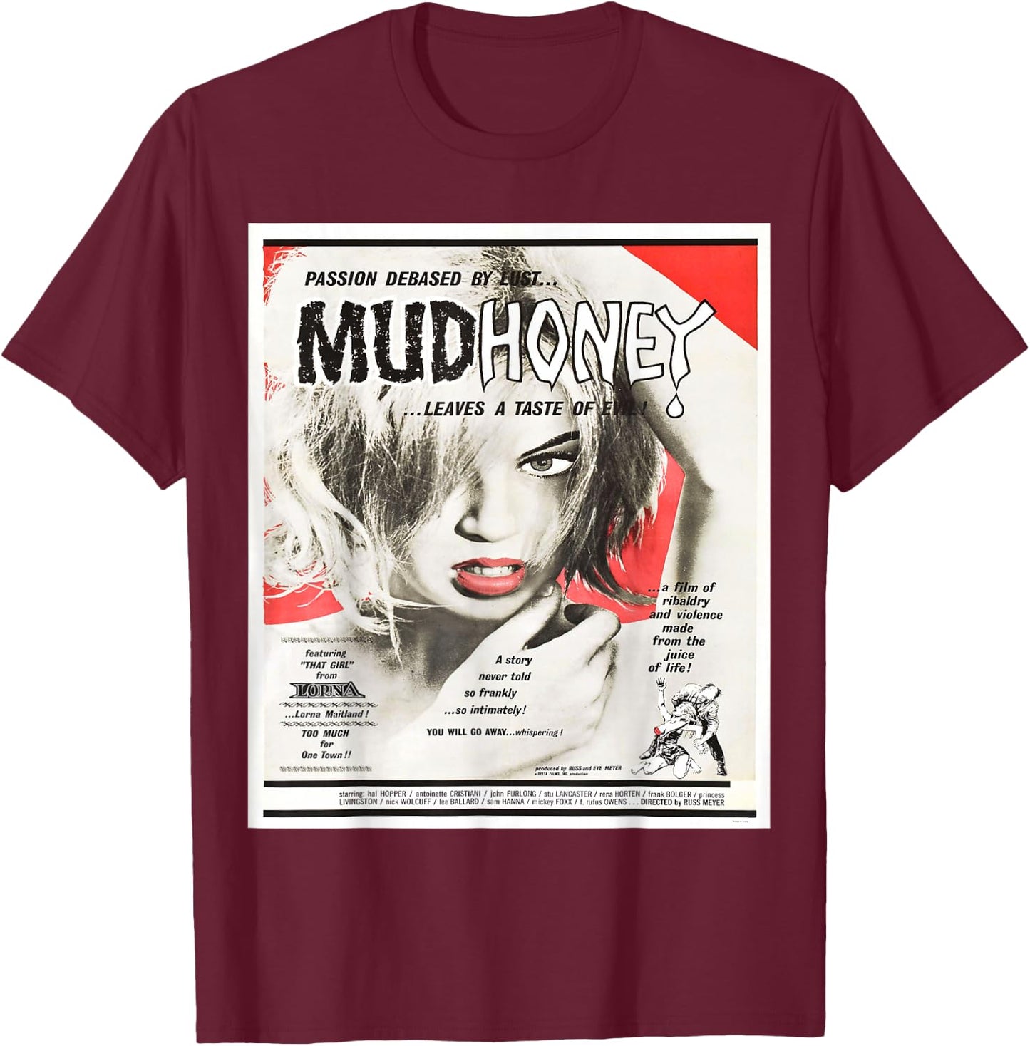 Vintage Images Vintage Poster - Black, Women's, , Short Sleeve, , Small T-Shirt - T-Shirt | Maroon