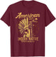 American Native Indian American Motorcycle Gift T-Shirt - T-Shirt | Maroon