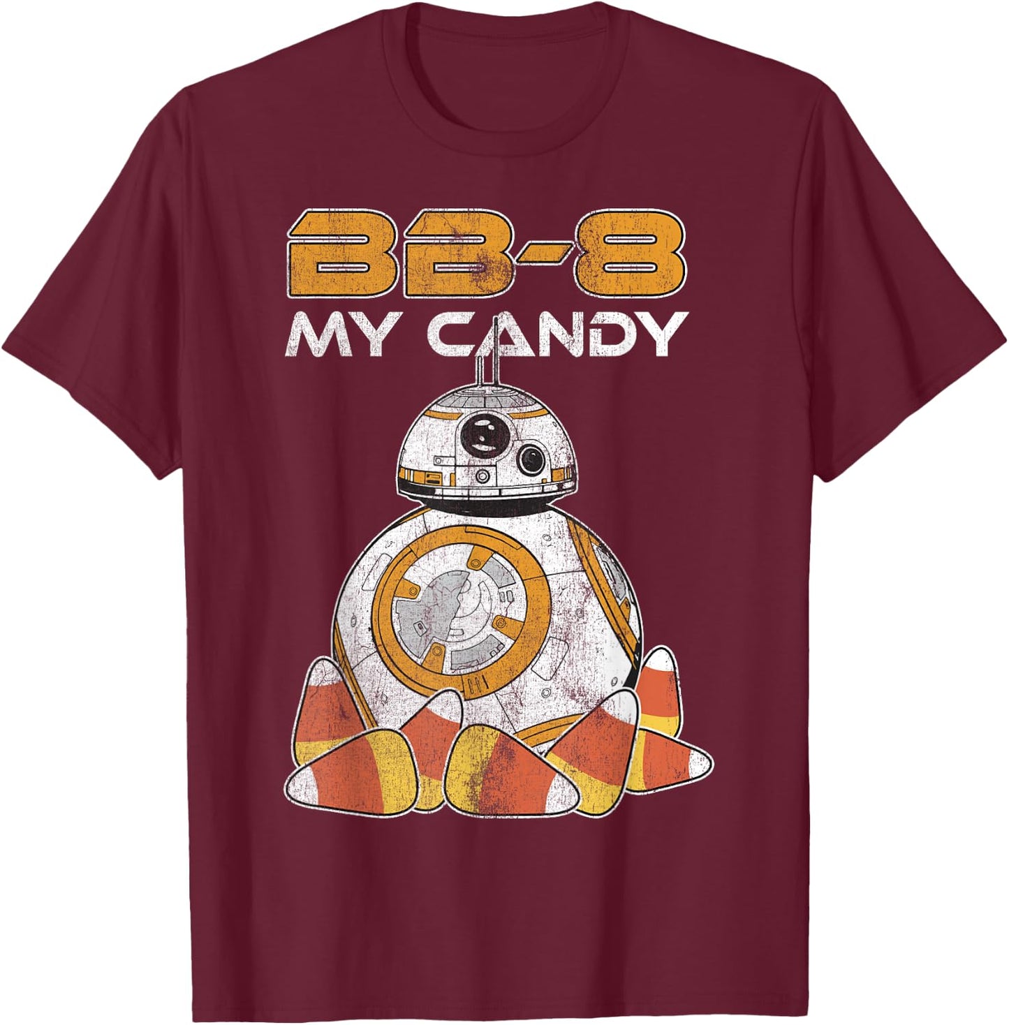 Star Wars The Force Awakens BB-8 My Candy Halloween T-Shirt - T-Shirt | Maroon