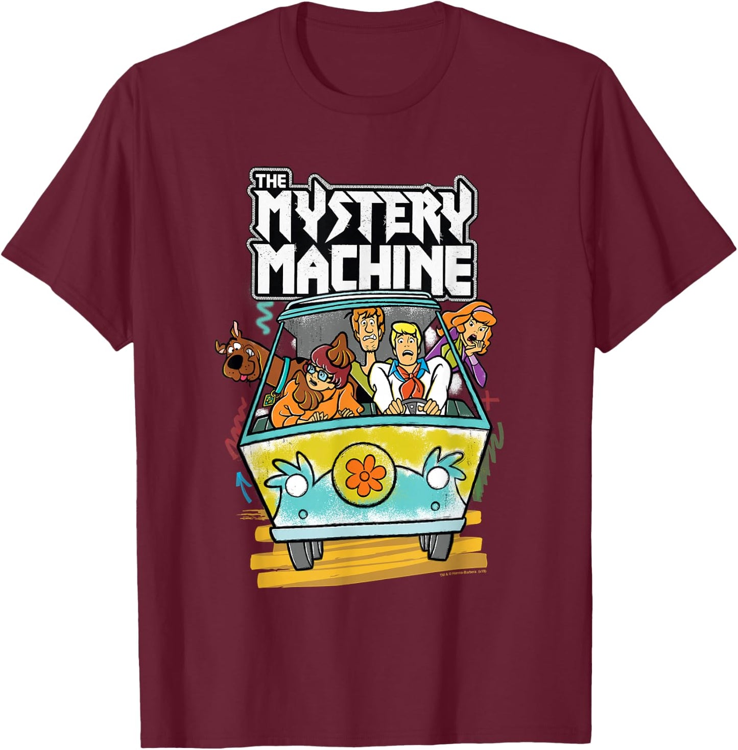 Scooby-Doo The Mystery Machine Small T-Shirt - T-Shirt | Maroon