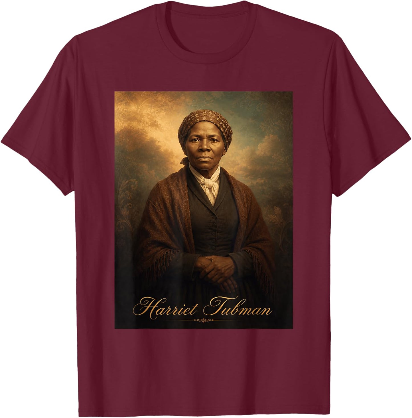 Harriet Tubman Portrait T-Shirt - T-Shirt | Maroon