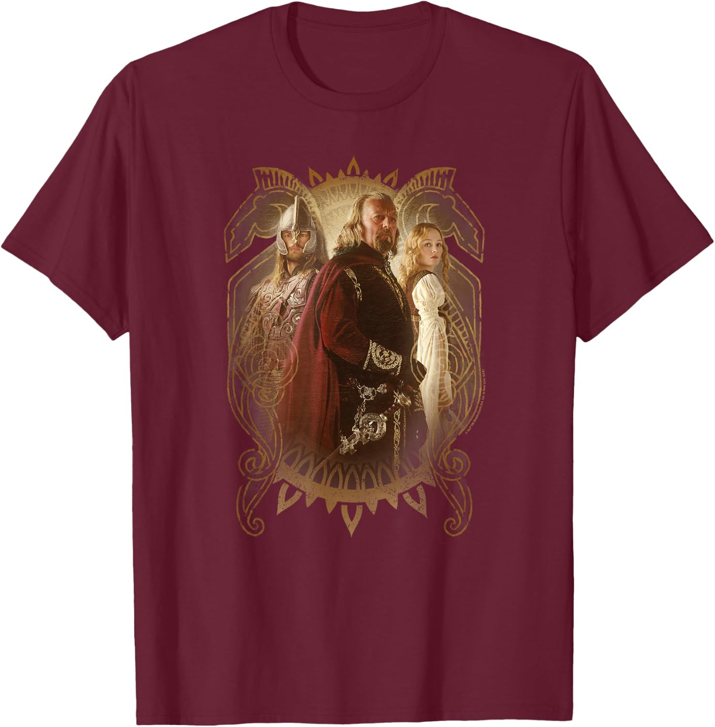 Lord of the Rings Rohan Royalty T Shirt T-Shirt - T-Shirt | Maroon