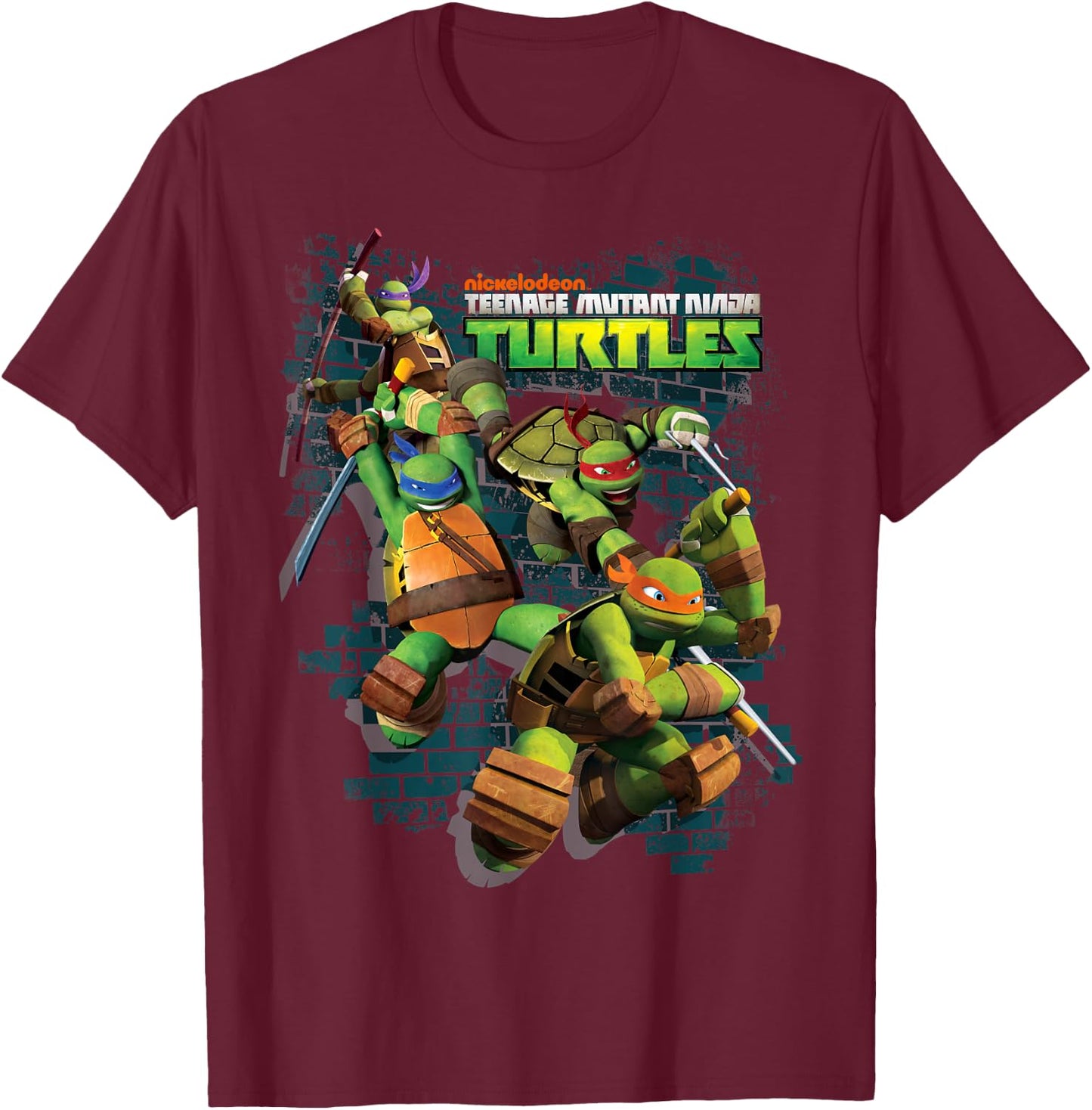 Teenage Mutant Ninja Turtles Action Leap Graphic T-Shirt - T-Shirt | Maroon