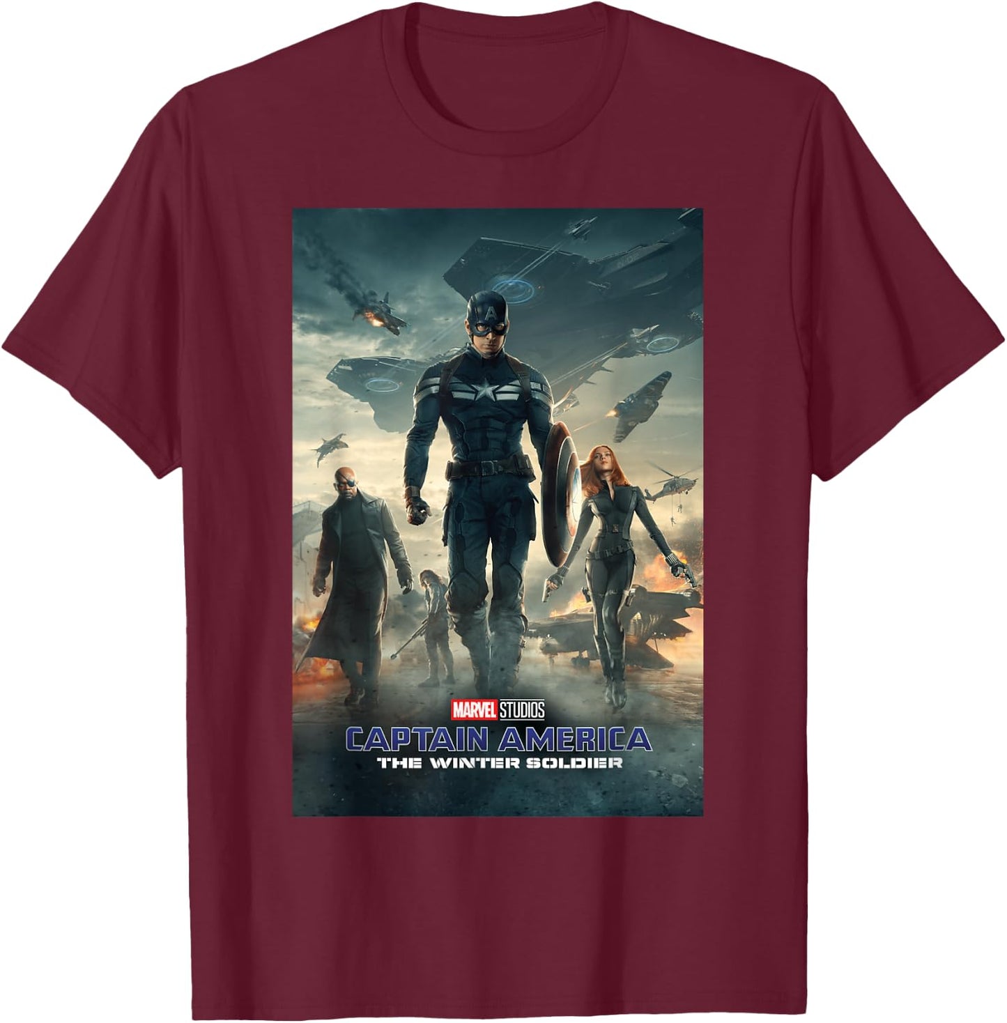 Marvel Studios Capt. America Winter Soldier T-Shirt - T-Shirt | Maroon