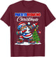 Puerto Rico Dabbing Santa Christmas Puerto Rico Flag for T-Shirt - T-Shirt | Maroon