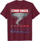 Storm Chaser Hurricane Chasing Bad Weather T-Shirt - T-Shirt | Maroon