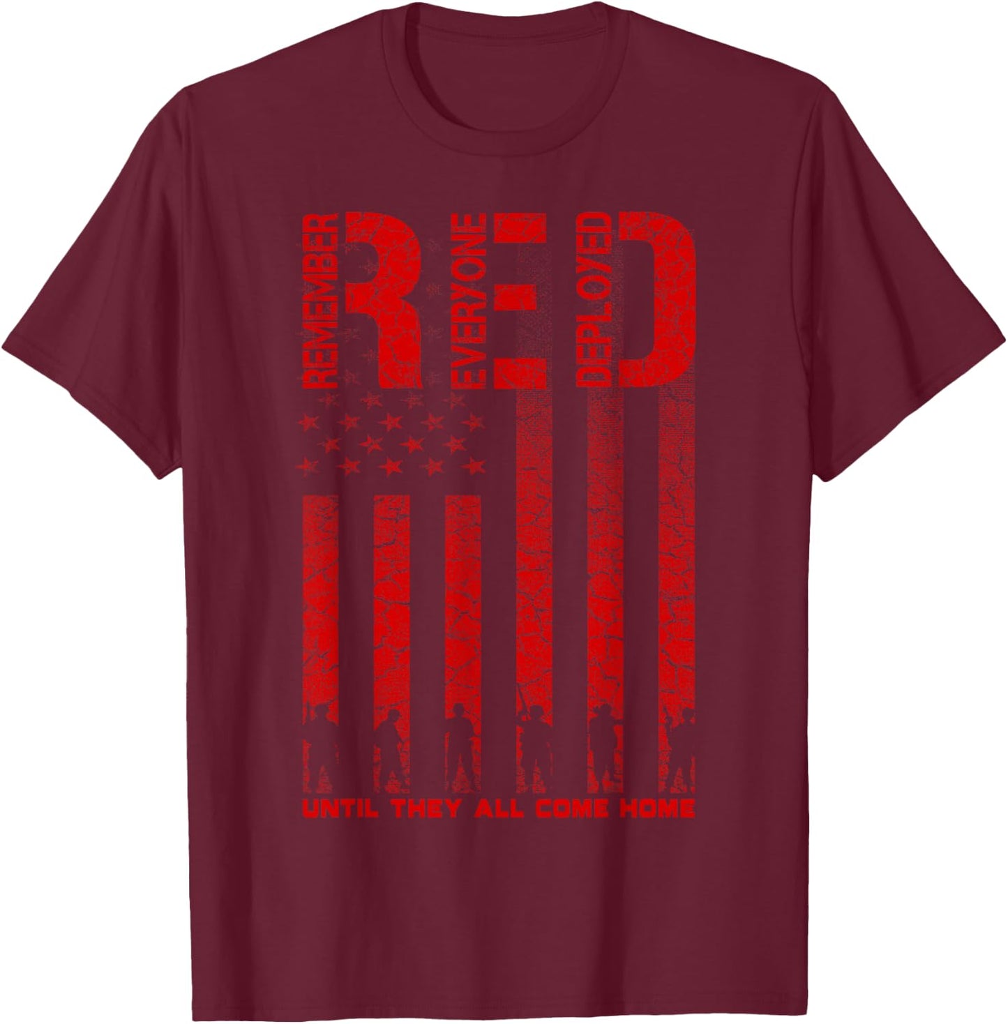 Red Friday Military Veteran Shirt T-Shirt - T-Shirt | Maroon