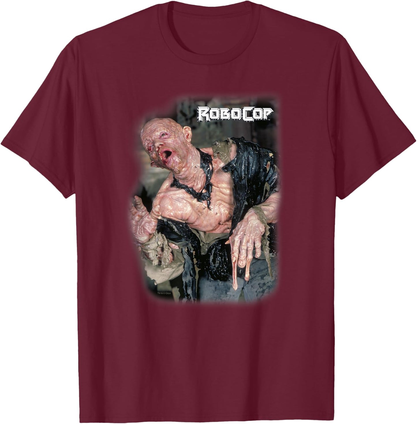 RoboCop Melting Man Portrait Poster T-Shirt - T-Shirt | Maroon